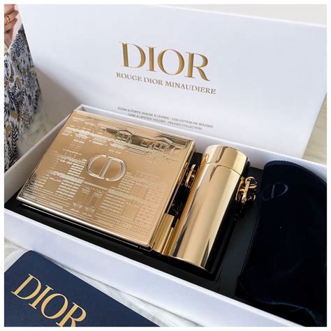 dior lipstick set gold|Dior limited edition lipstick set.